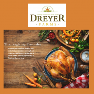 Dreyer Farms Thanksgiving Catering Menu