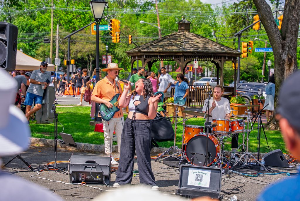 Band playing at Cranford Street Fest 